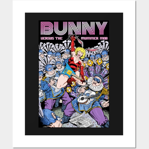 Bunny vs the Mummer Mob Wall Art by Art-Man